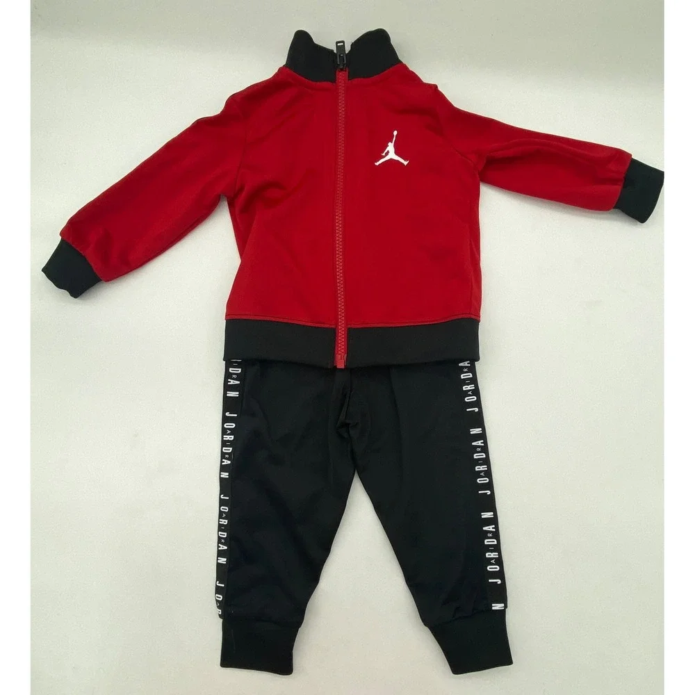 Jordan Infant Red Black Jumpman Tracksuit Set 12M A449-KR5